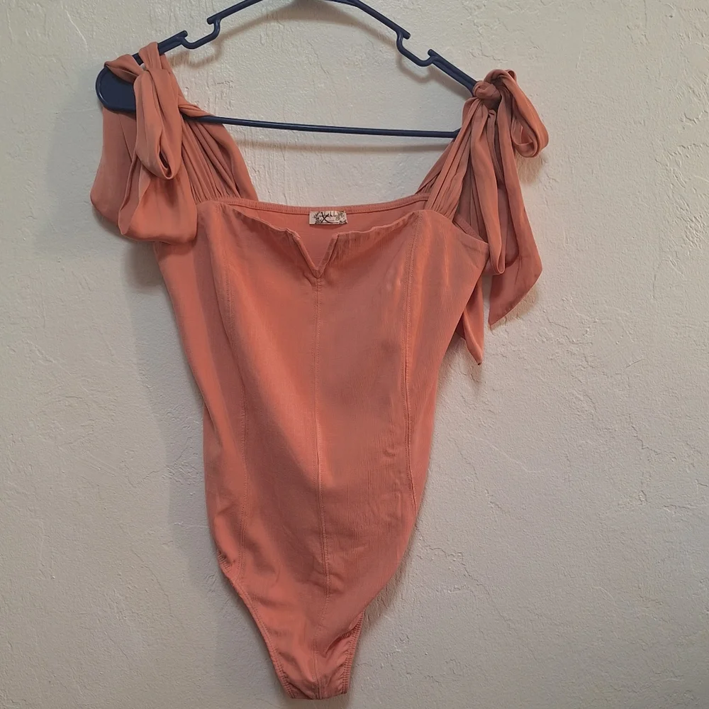 Imtimately By Free People Lola Coral Bodysuit Size M - Picture 3 of 6